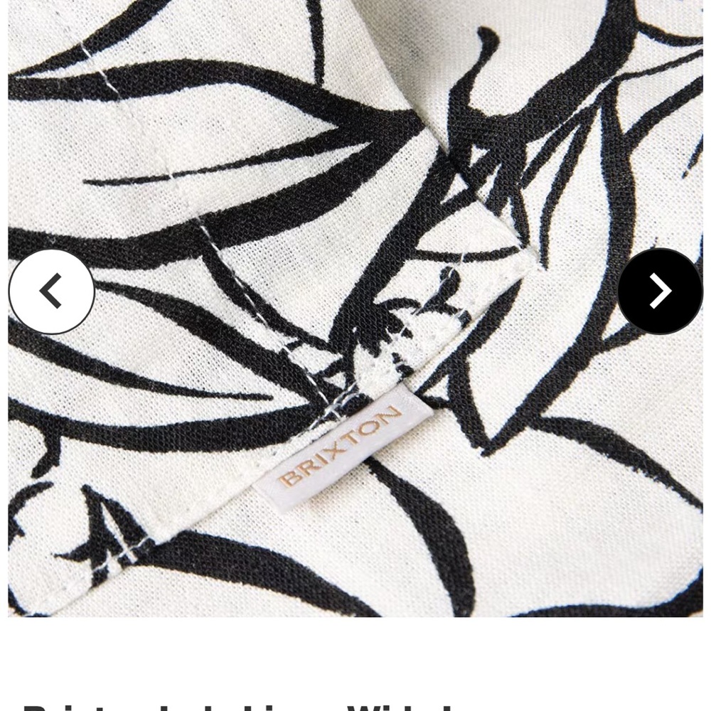 Brixton Indo Linen Wide Leg Pant - Women's With Pockets! - Picture 8 of 8